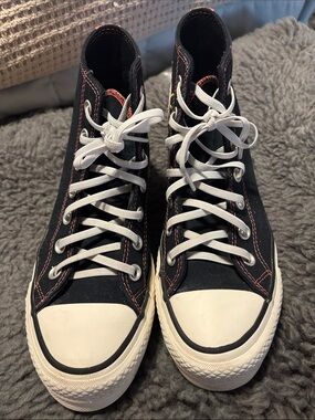 Custom Canvas Sun Converse Platform High Tops